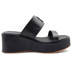 Tamanco Feminino Plataforma Salto Médio 5205 Floter Preto