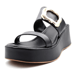 Tamanco Feminino Plataforma Salto Médio 5205 Floter Preto