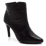 Bota Cano Médio Bico Fino Preto
