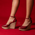 Sandália Feminina Anabela 3009 Napa Bromélia