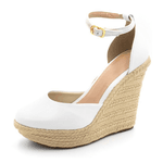 Sandália Feminina Anabela 3009 Napa Branca