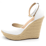 Sandália Feminina Anabela 3009 Napa Branca