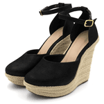 Sandália Feminina Anabela 3009 Nobucado Preto