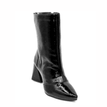 Bota Cano Médio 23026 Verniz Molhado Preto