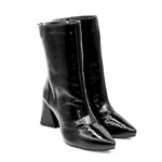 Bota Cano Médio 23026 Verniz Molhado Preto