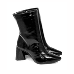 Bota Cano Médio 23026 Verniz Molhado Preto
