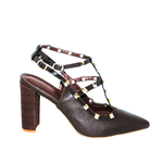 Scarpin Salto Grosso Pirâmide Machiatto 5500