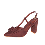 Scarpin Laço em Camurça Terra 5501