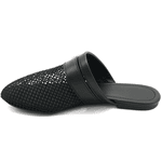 Mule Em Tela Com Fivela 5402 Preto
