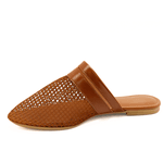 Mule Em Tela Com Fivela 5402 Cacau