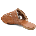 Mule Em Tela Com Fivela 5402 Cacau