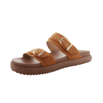 Papete 003 Duas Tiras com Fivela Camurça Carvalho