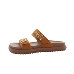 Papete 003 Duas Tiras com Fivela Camurça Carvalho