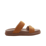 Papete 003 Duas Tiras com Fivela Camurça Carvalho