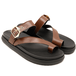 Papete Biker Feminina 007 Cacau Com Fivela