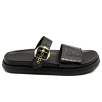 Papete 006 Detalhe em Croco Preto e Fivela