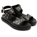 Papete Flat 004 Preto Detalhe em Rebite 