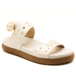 Papete Flat 004 Off White Detalhe em Rebite 