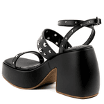 Sandália Feminina Anabela Alta Em Napa Floter Preto 183180 