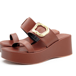 Tamanco Feminino Plataforma 5205 Floter Cacau