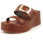 Tamanco Feminino Plataforma 5205 Floter Cacau