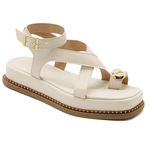 Papete Flatform Feminina Napa Off White 23403