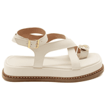 Papete Flatform Feminina Napa Off White 23403