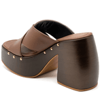 Sandália Feminina Meia Pata Alta Em Floter Cacau 183182