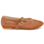 Sapatilha Boneca Em Tela Com Tira De Fivela 5400 Cacau