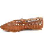 Sapatilha Boneca Em Tela Com Tira De Fivela 5400 Cacau