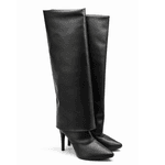 Bota Capa Em Napa Salto Geométrico 1796 Floter Preta