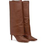 Bota Capa Em Napa Salto Geométrico 1796 Floter Cacau