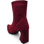 Bota Cano Baixo Salto Grosso Meia 184000 Roxa