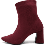 Bota Cano Baixo Salto Grosso Meia 184000 Roxa