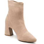 Bota Cano Baixo Salto Grosso Meia 184000 Nude