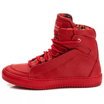 Tênis Sneaker Couro Legitimo Vermelho - REF: 60130