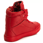 Tênis Sneaker Couro Legitimo Vermelho - REF: 60130