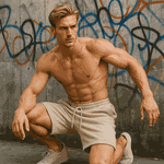 Bermuda Moletom Masculina NEON - BERMLT.NEO Bege
