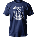 Camiseta 100% Algodão Masculino E Feminino Católica Frase Alegra-te Nossa Senhora