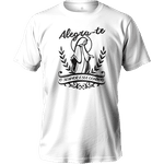 Camiseta 100% Algodão Masculino E Feminino Católica Frase Alegra-te Nossa Senhora