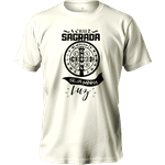 Camiseta 100% Algodão Masculino E Feminino Católica Cruz Sagrada São Bento