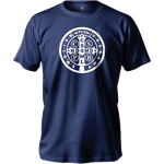 Camiseta 100% Algodão Masculino E Feminino Católica Cruz De São Bento