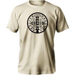 Camiseta 100% Algodão Masculino E Feminino Católica Cruz De São Bento