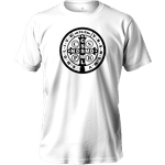 Camiseta 100% Algodão Masculino E Feminino Católica Cruz De São Bento