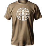 Camiseta 100% Algodão Masculino E Feminino Católica Cruz De São Bento