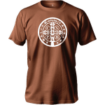 Camiseta 100% Algodão Masculino E Feminino Católica Cruz De São Bento