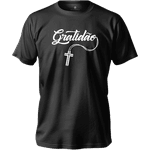 Camiseta 100% Algodão Masculino E Feminino Religiosa Gratidão