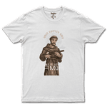 Camiseta De Algodão Masculino E Feminino Católica Frase São Francisco De Assis