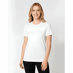 Camiseta Básica Feminina Branca Manga Curta