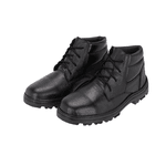 Bota De Couro Masculina Preta Bico Reforçado